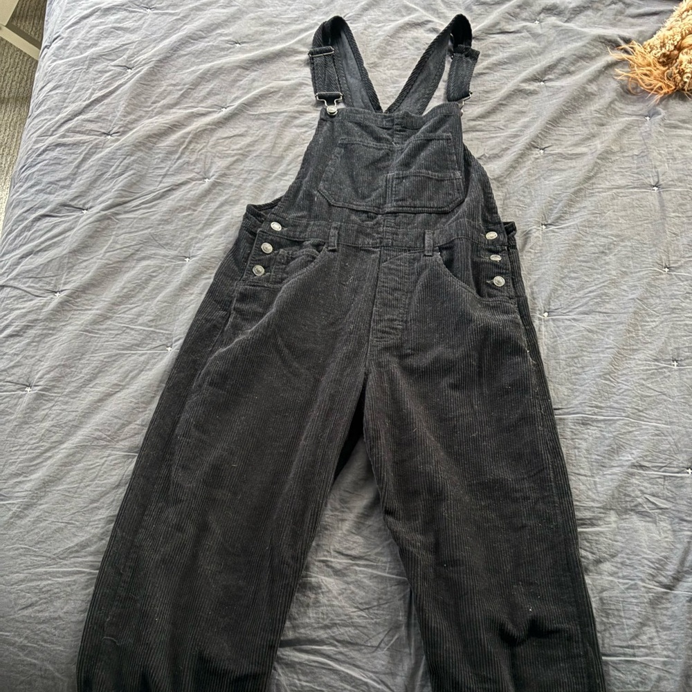 We The Free Black Corduroy Jumpsuit